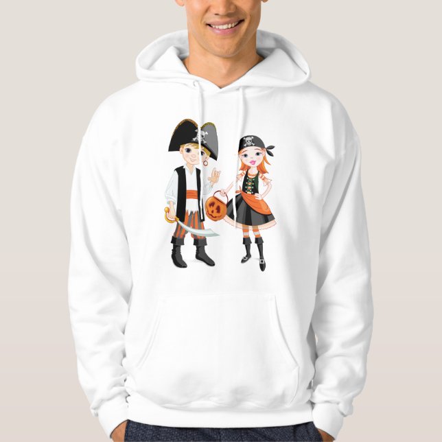 Pirate Boy And Girl Mens Hoodie (Front)