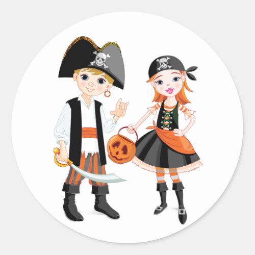 Pirate Boy And Girl Stickers