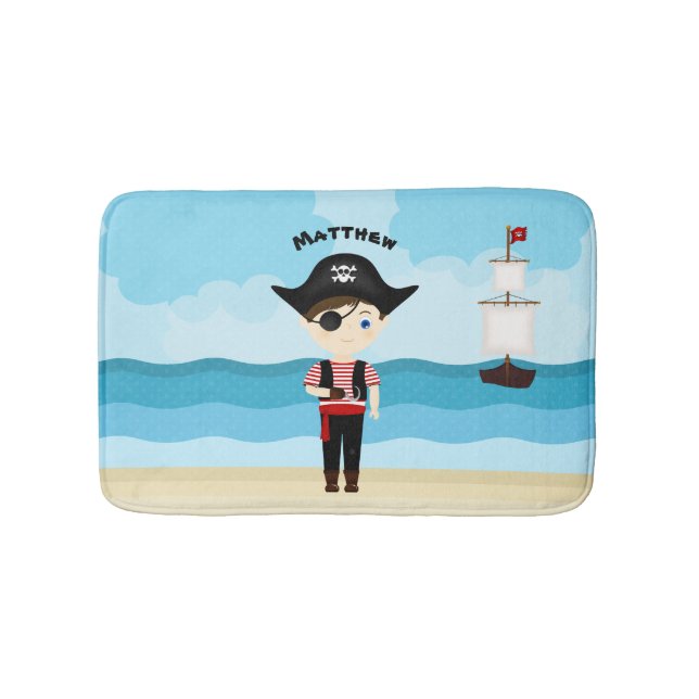 Pirate Boy Bathroom Mat (Front)
