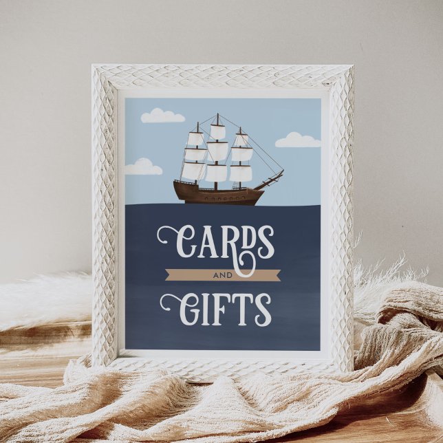 Pirate Boy Birthday Cards and Gifts Sign (Creator Uploaded)