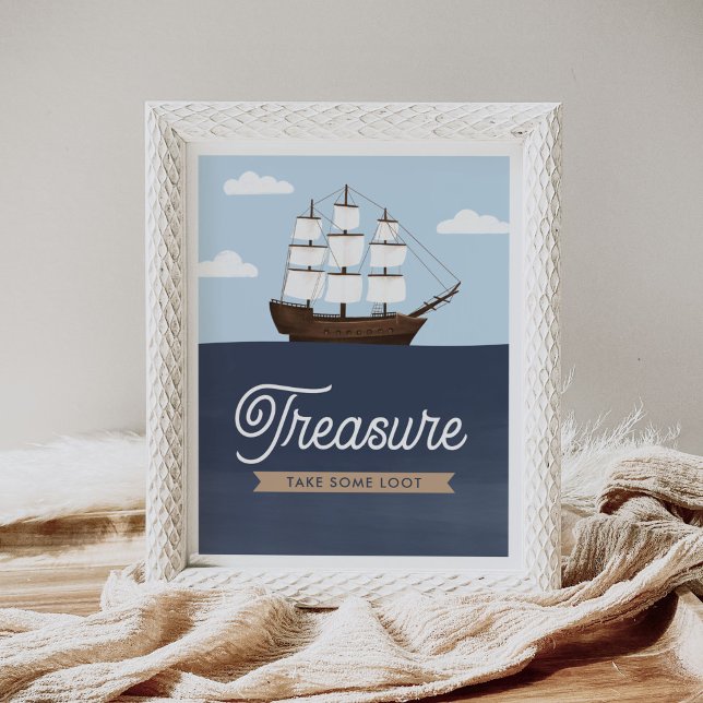 Pirate Boy Birthday Favors Sign (Creator Uploaded)