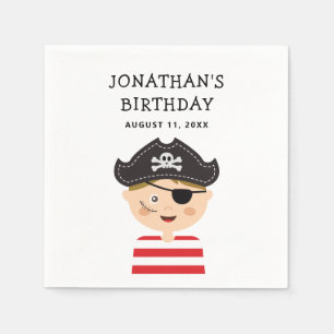 Pirate Boy Birthday Fun Kids Adventure Party Napkins