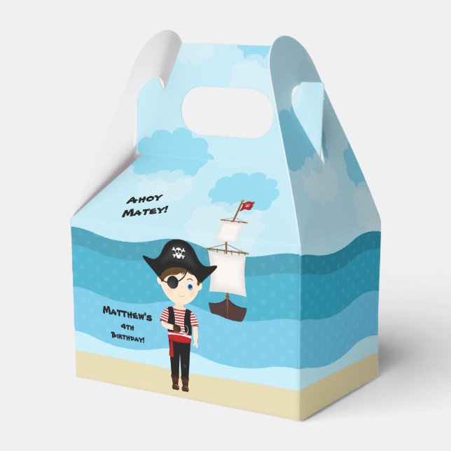 Pirate Boy Favor Boxes (Front Side)