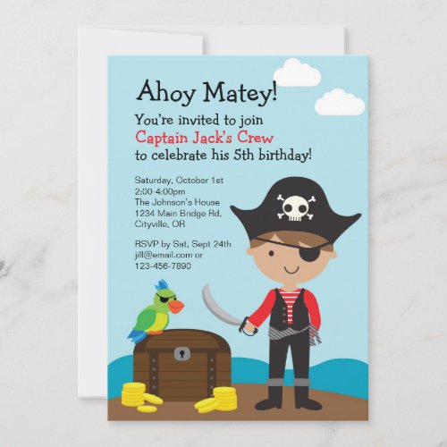Pirate Boy Invitation