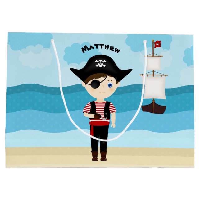 Pirate Boy Large Gift Bag (Back)