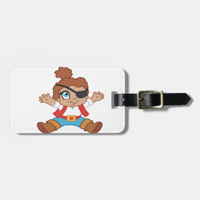 Pirate Boy Luggage Tag (Front Horizontal)