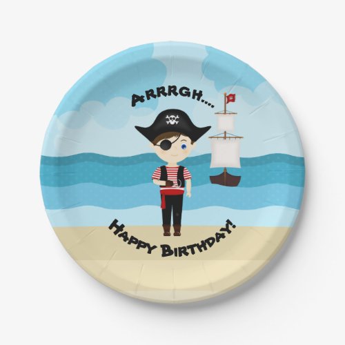 Pirate Boy Paper Plates