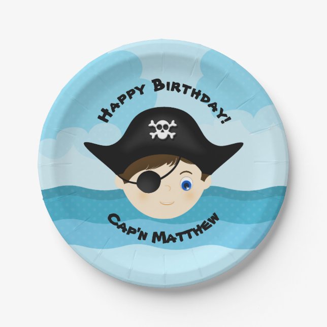 Pirate Boy Paper Plates (Front)