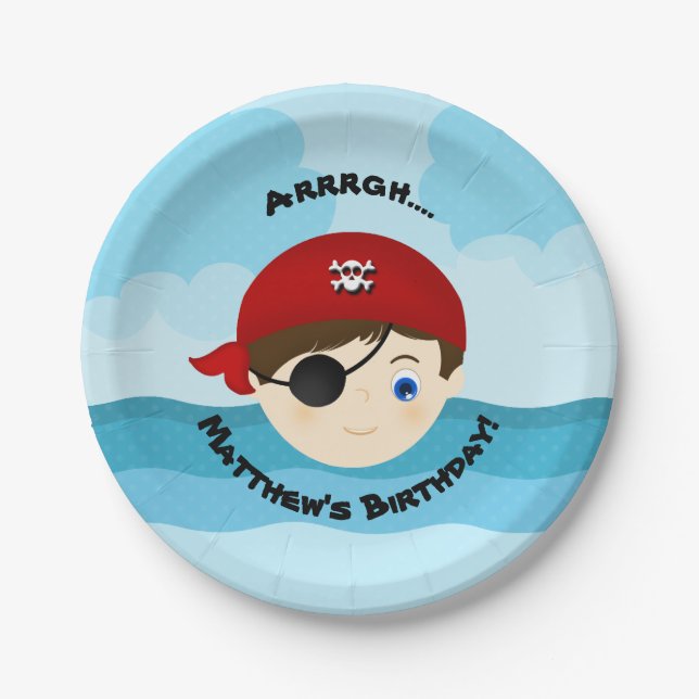 Pirate Boy Paper Plates (Front)