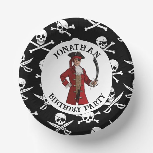 Pirate BOY Skulls  Paper Bowls