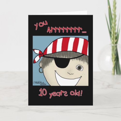Pirate Boy ten year old Card