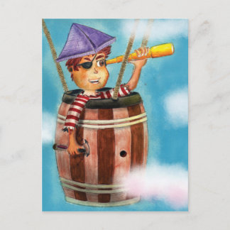 Pirate Boy Travelling Postcard