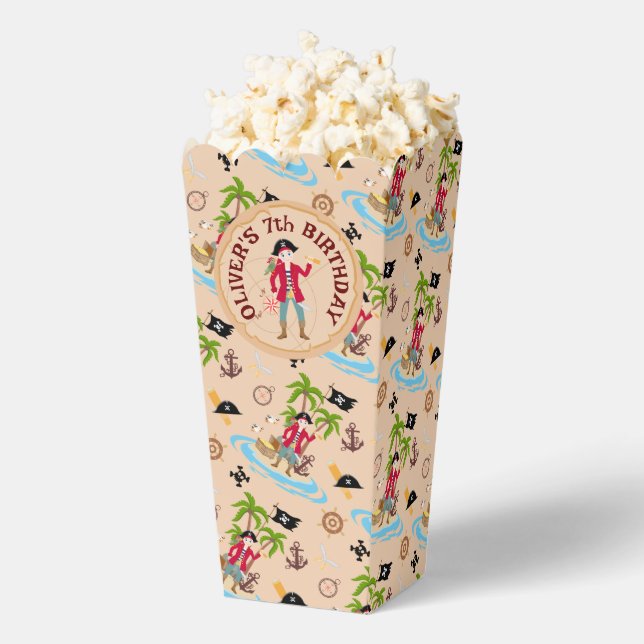 Pirate Boy Treasure Map Fun Birthday Party Favor Boxes (Popped)