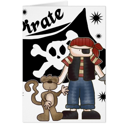 Pirate Boy with Monkey Cards (Front)
