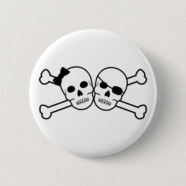 pirate bride and groom button (Front)