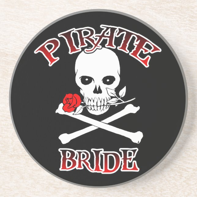 Pirate Bride Drink Coaster (Front)