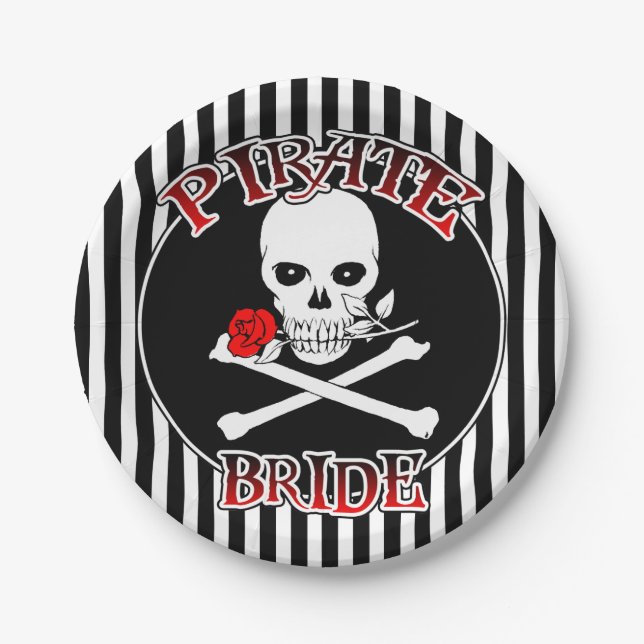 Pirate Bride Paper Plates (Front)