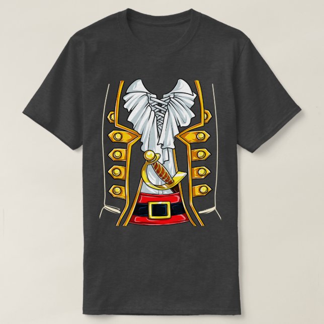 Pirate Buccaneer Costume Funny Halloween Novelty M T-Shirt (Design Front)