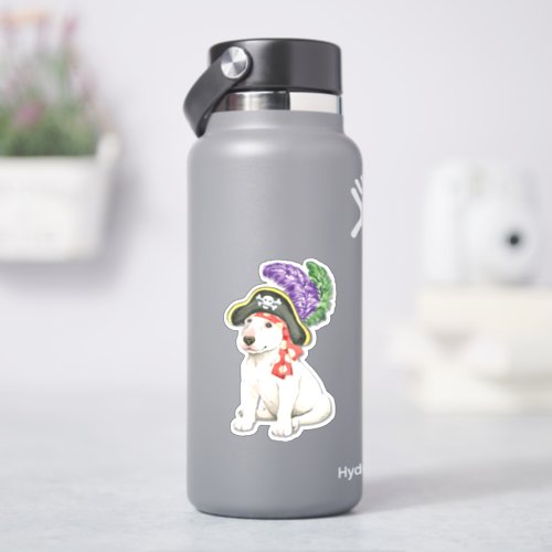 Pirate Bull Terrier Vinyl Sticker