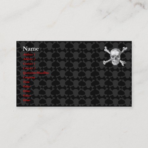 Pirate business card template