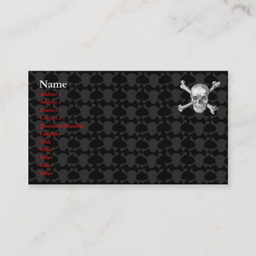 Customizable Pirate business card template