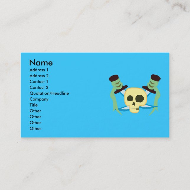 Pirate Business Cards (Front)