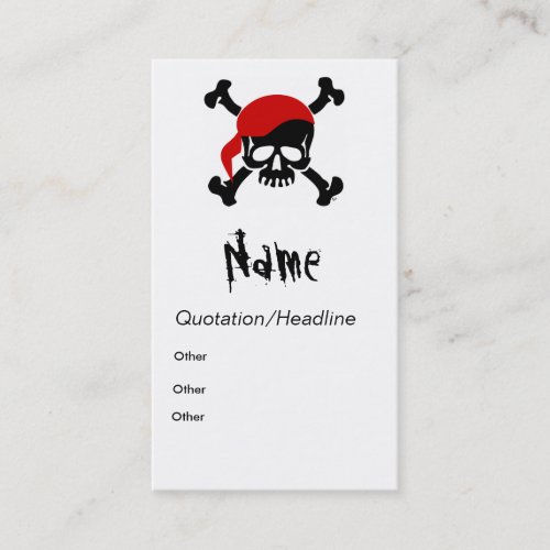 Pirate Calling Card Business Cards