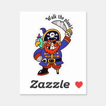 Pirate Capt. With Peg Leg Sticker by gravityx9 at Zazzle