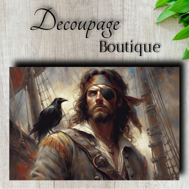 Pirate Captain Bandana Decoupage Tissue Paper (Pirate Captain Bandana Decoupage Tissue Paper)