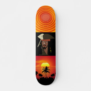 PIRATE CAPTAIN CARIBBEAN Skateboard, 7¾" Deck
