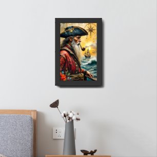 Pirate Captain Framed Art