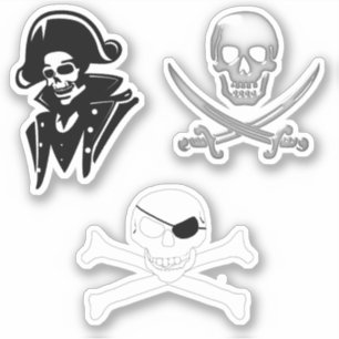 Pirate Captain Jolly Roger Sticker