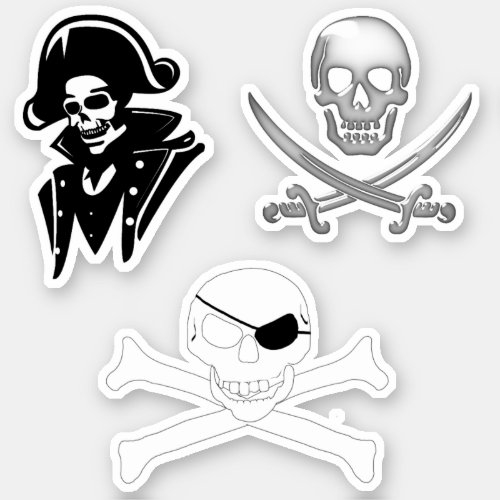 Pirate Captain Jolly Roger Sticker