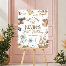 Pirate Captain Kevin 16x20 Welcome Sign