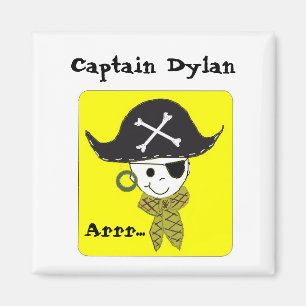 Pirate Captain Name Design Magnet