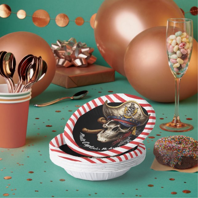 Pirate Captain Paper Bowls (Multi)
