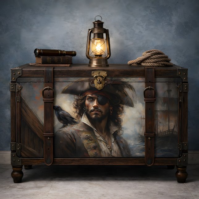 Pirate Captain Portrait Decoupage Tissue Paper (Pirate Captain Portrait Decoupage Tissue Paper)