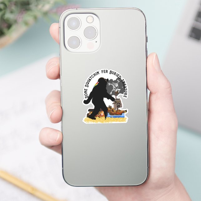 Pirate Captain Sasquatch Sticker (Phone)