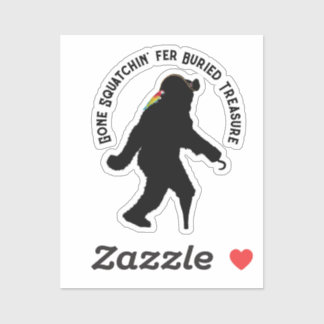Pirate Captain Sasquatch Sticker