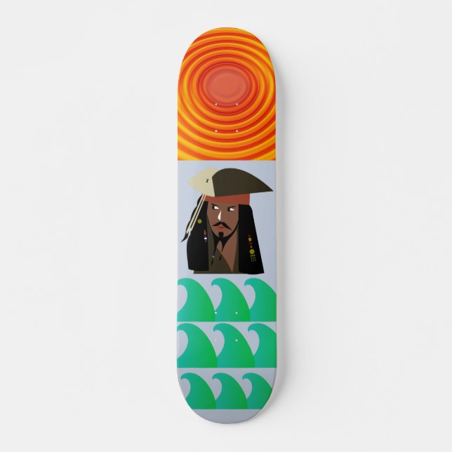 PIRATE CAPTAIN Skateboard, 7¾" Deck (Front)