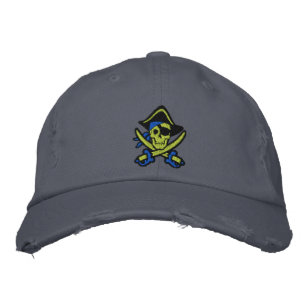 Pirate Captain Skull Embroidered Cap
