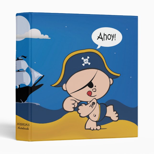 Pirate Captain with Ship Kids Binder (Front/Spine)