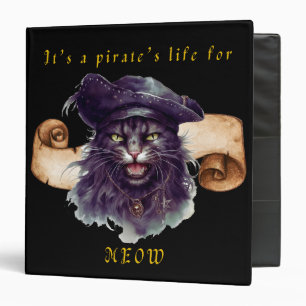 Pirate Cat 1.5 Inch 3-Ring Binder