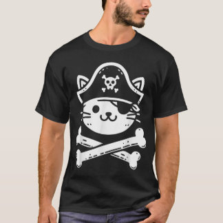 Pirate Cat Crossbones Cat Lover Cats Kitten Owner T-Shirt