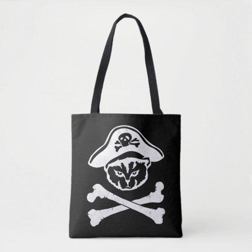 Pirate Cat Halloween Shirt For Men Women Tote Bag