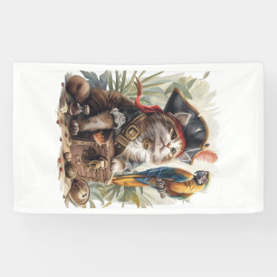 Pirate Cat Treasure Banner