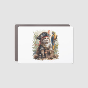 Pirate Cat Treasure Car Magnet