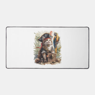 Pirate Cat Treasure Desk Mat