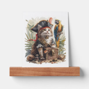 Pirate Cat Treasure Picture Ledge