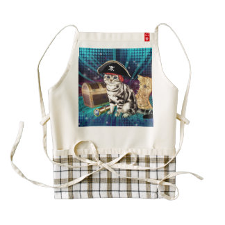 pirate cat zazzle HEART apron